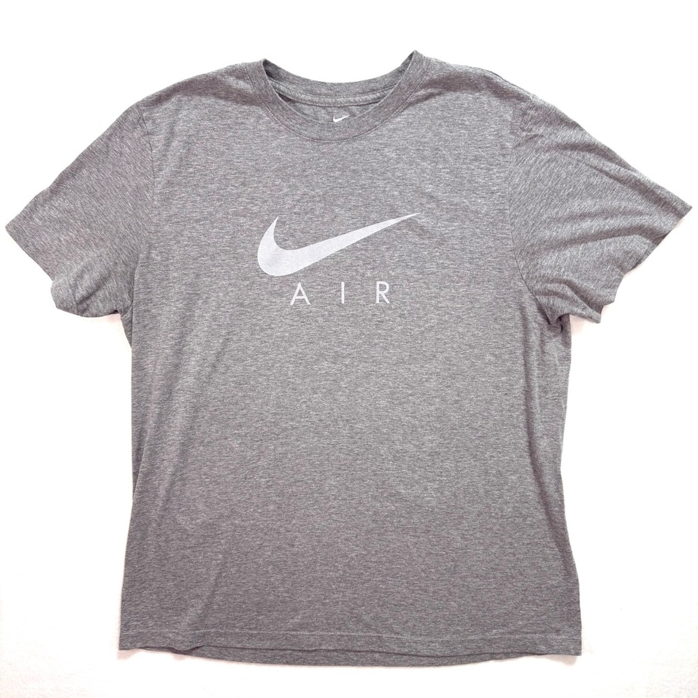 Nike Men's Nike Air The Nike Tee T Shirt Size XL Grey Gray Silver Swoosh Cotton